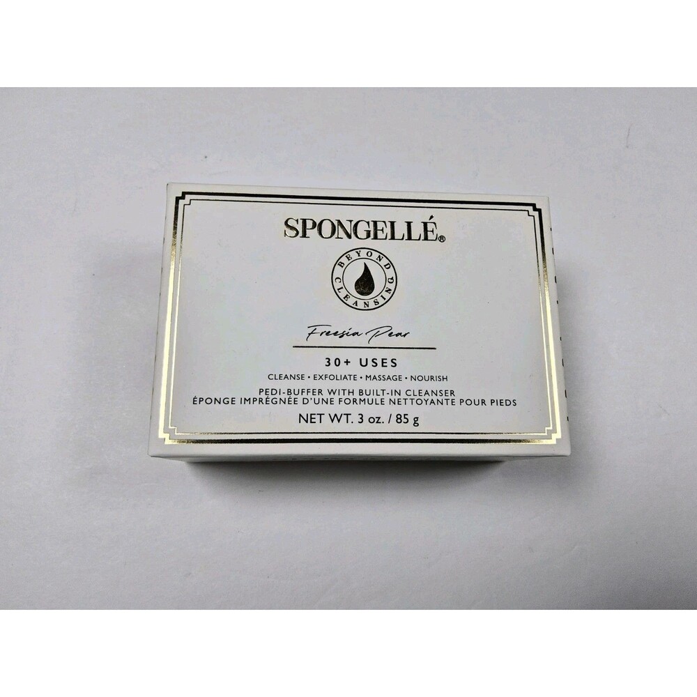 Spongelle Freesia Pear Lot Of 2 Pedi Buffer Built In Cleanse 3 Oz/85g 30+ Use Ea